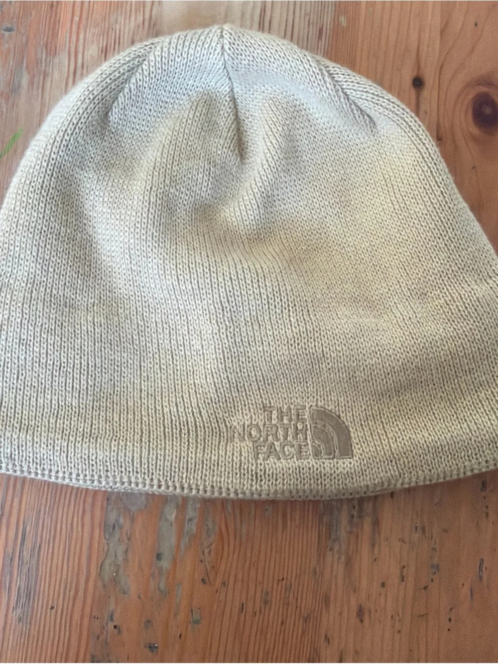 The North Face Beige Knit Beanie